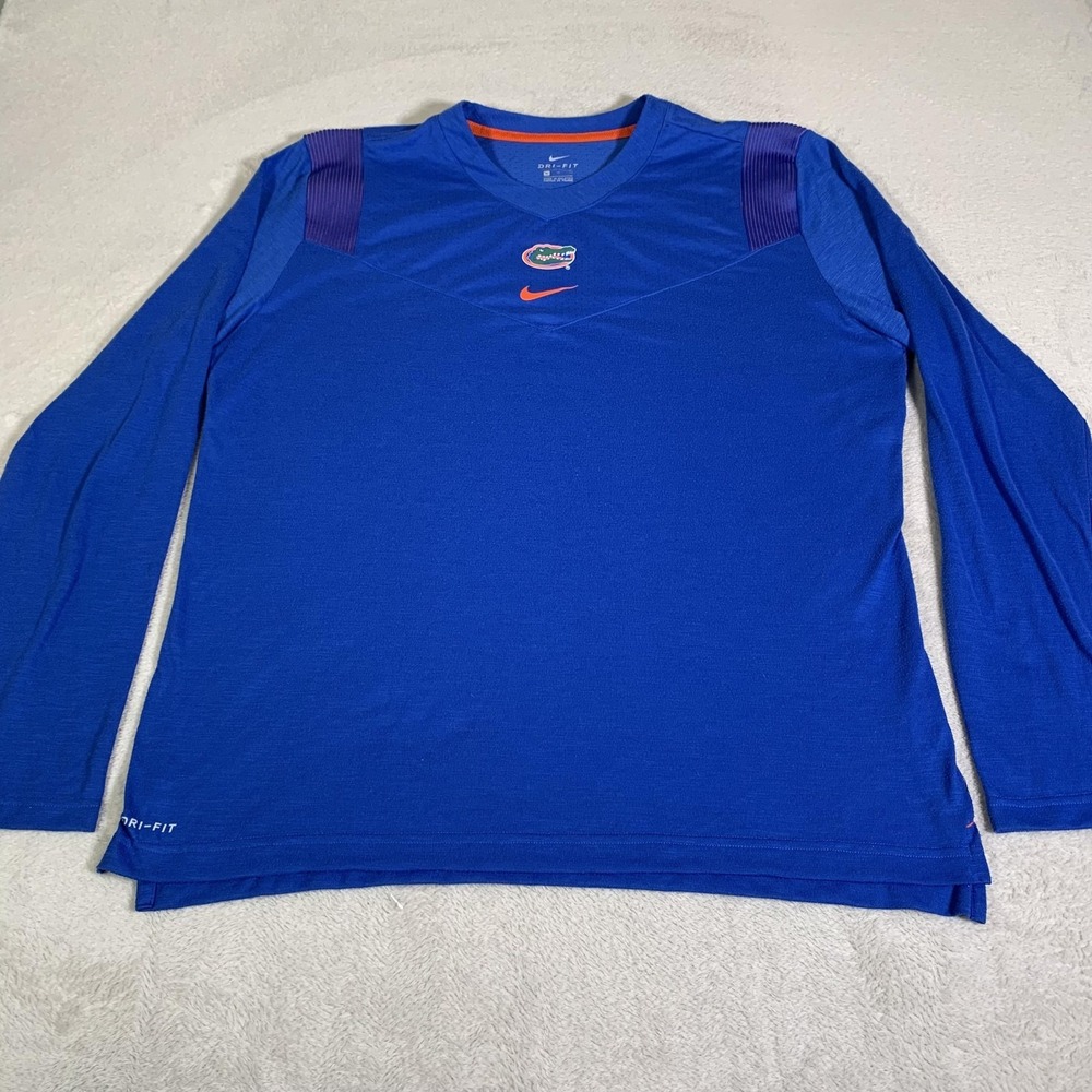 Florida Gators Shirt Mens XL Blue NCAA Football Nike Dri-FIT Long Sleeve Top‎ #6